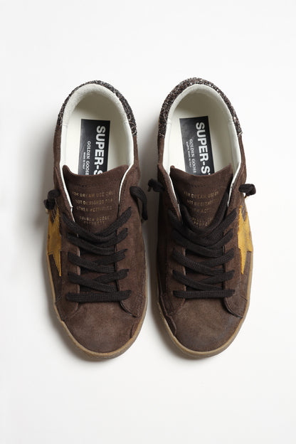 Super Star Sneakers in Brown/Ocra by Golden Goose - Anita Hass