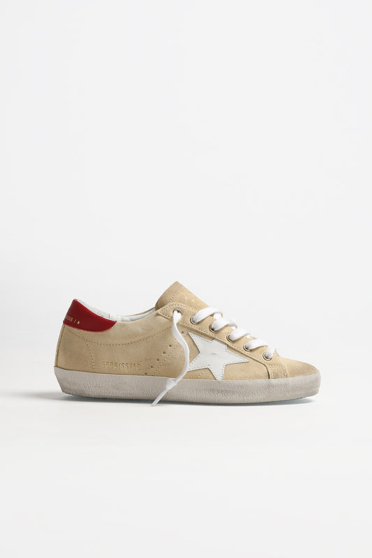 Sneaker Super Star in Cornhusk/Weiß/Rot Golden Goose
