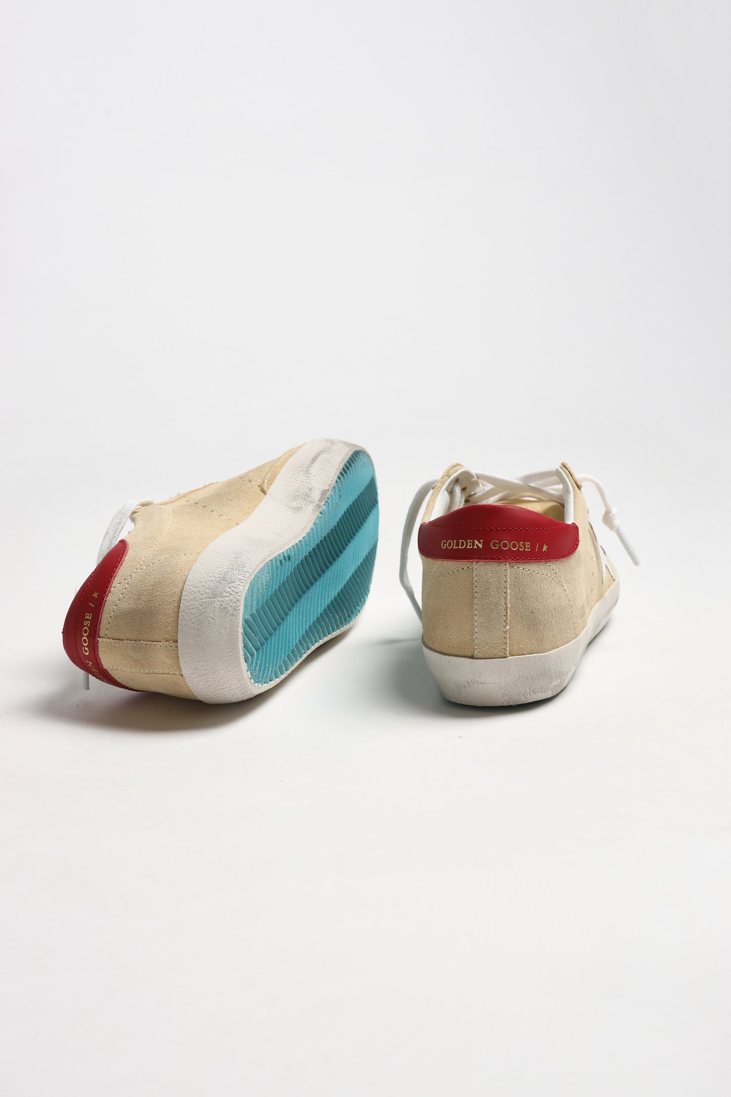 Sneaker Super Star in Cornhusk/Weiß/Rot Golden Goose