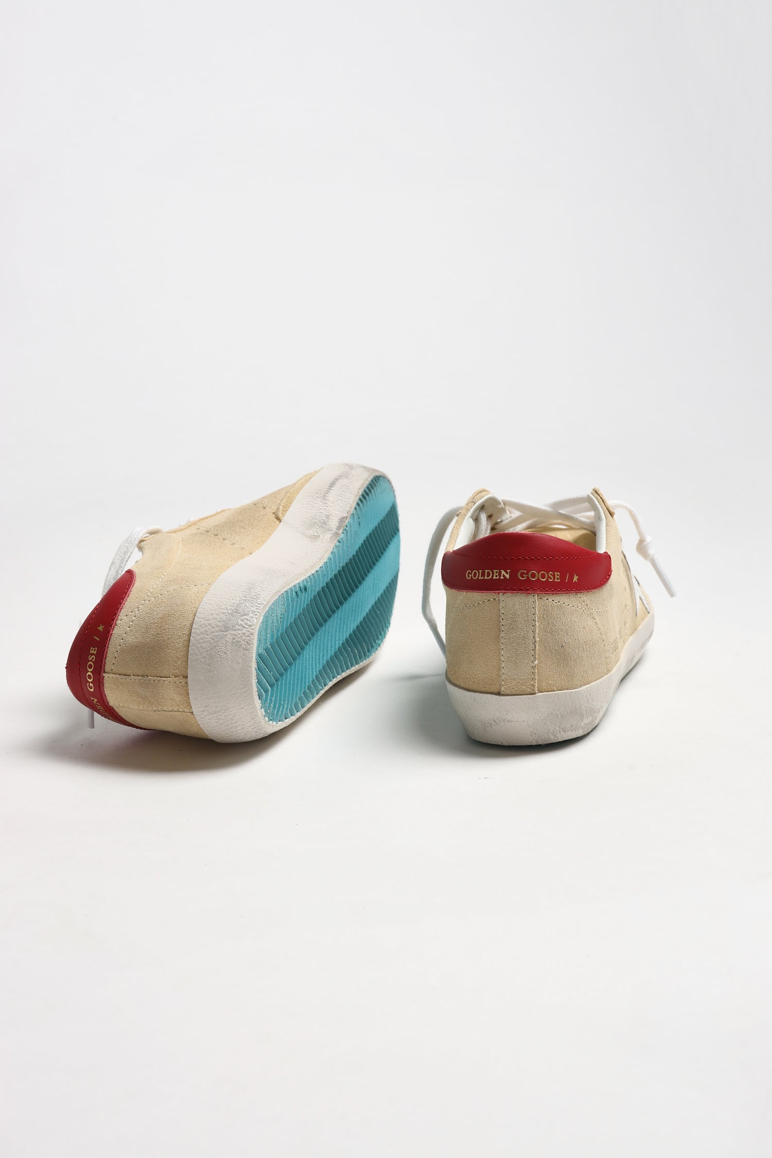 Sneaker Super Star in Cornhusk/Weiß/Rot Golden Goose