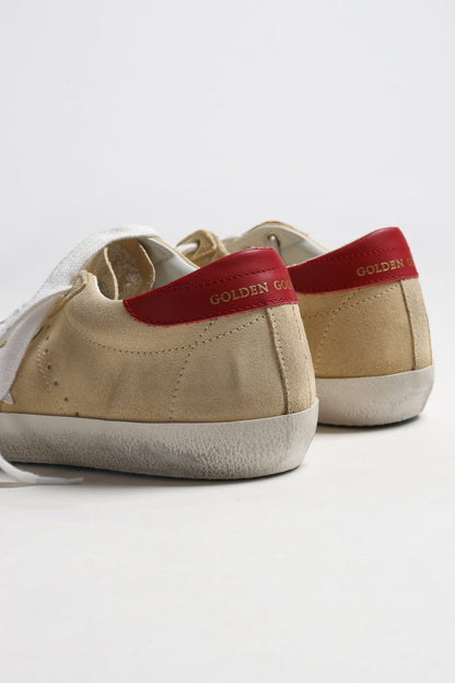 Sneaker Super Star in Cornhusk/Weiß/Rot Golden Goose