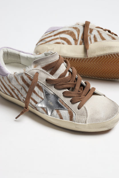 Sneaker Super Star in Weiß/Braun/Seedpearl Golden Goose