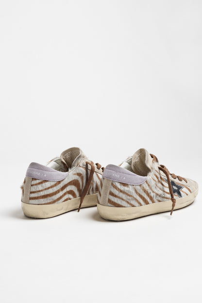 Sneaker Super Star in Weiß/Braun/Seedpearl Golden Goose