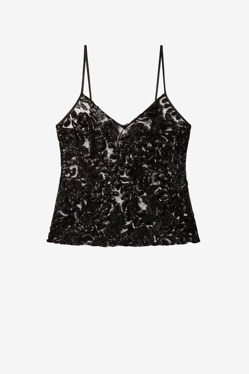 Top Journey Floral Lace in Black by Golden Goose - Anita Hass