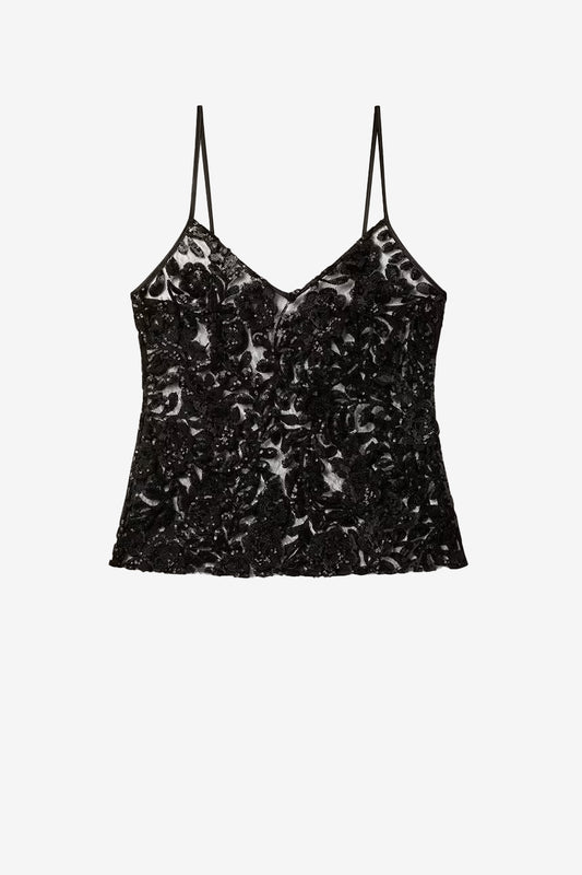 Top Journey Floral Lace in Black by Golden Goose - Anita Hass