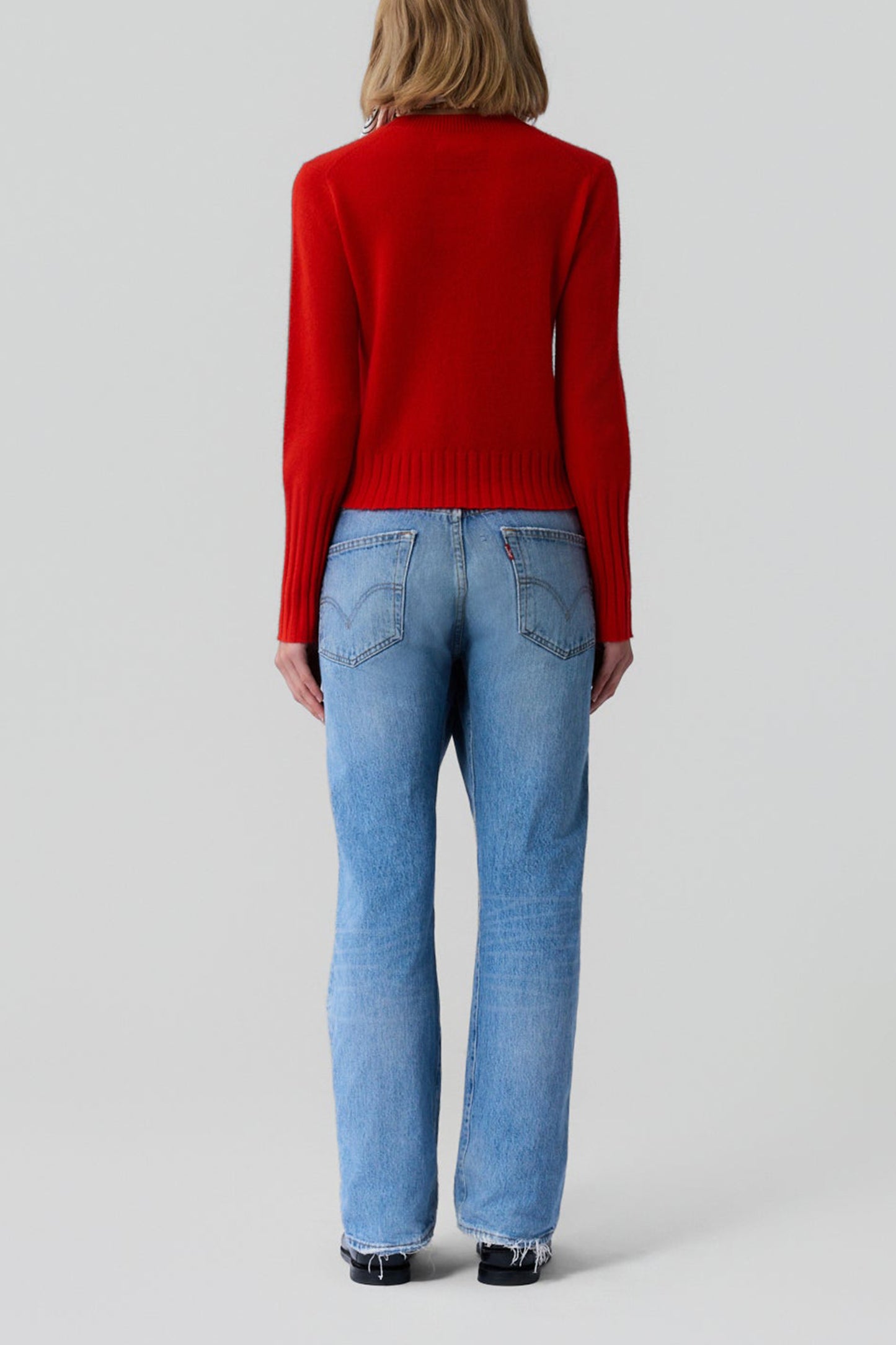 Shrunken sweater in chili