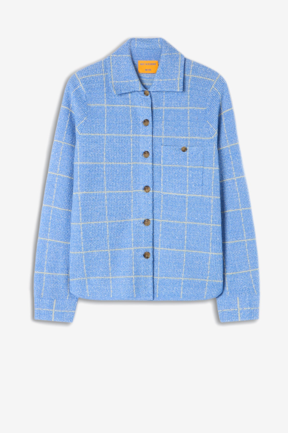 Dylan Plaid Blouse in Delft BlueGuest in Residence - Anita Hass