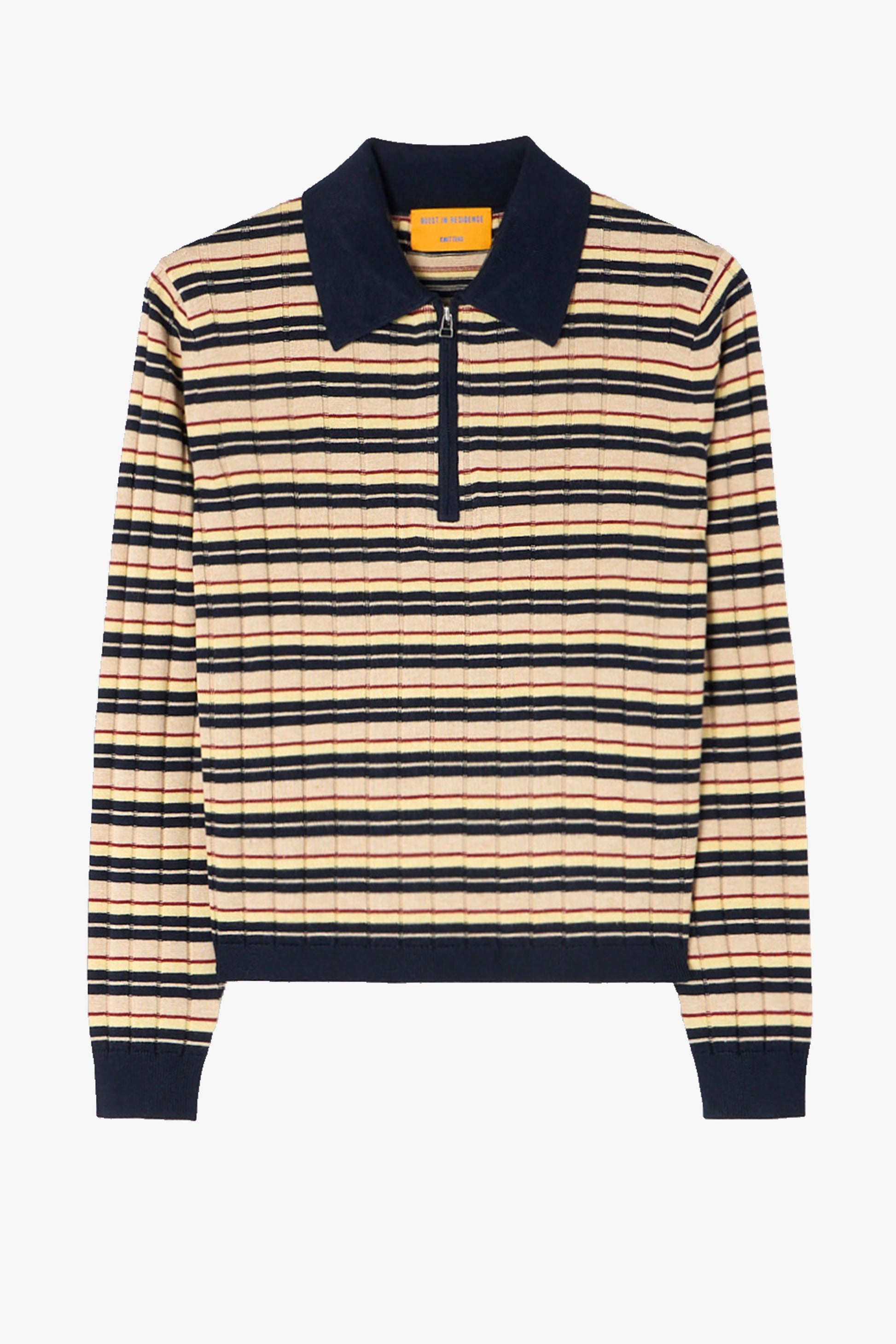 Longsleeve Track Polo in Midnight Guest in Residence
