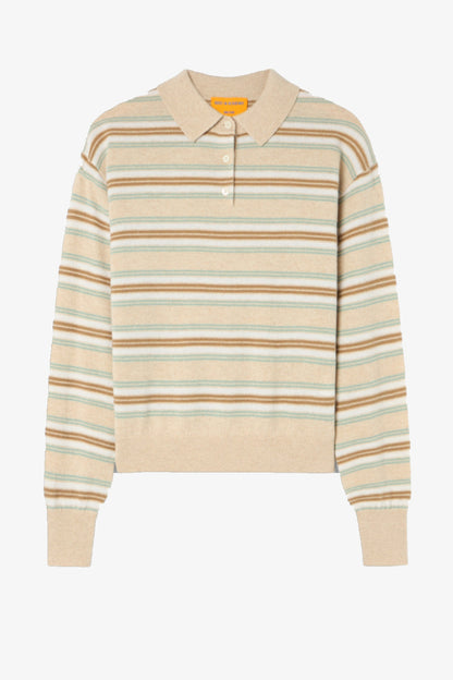 Collegiate Stripe Sweater in Sandstone