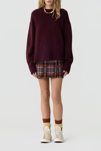 Pullover Cozy Crew in Fig