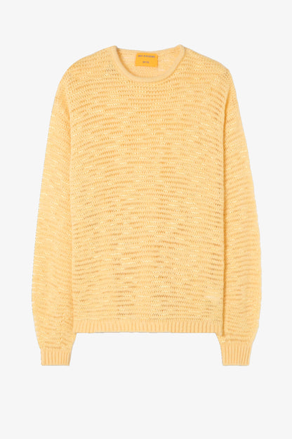 "Open Stripe" Sweater in Butter