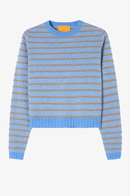 Pullover Pebble Stripe in Delft Blue Guest in Residence