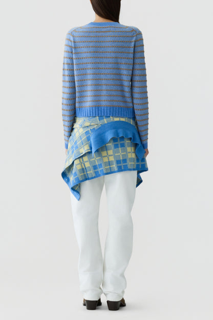 Pullover Pebble Stripe in Delft Blue Guest in Residence