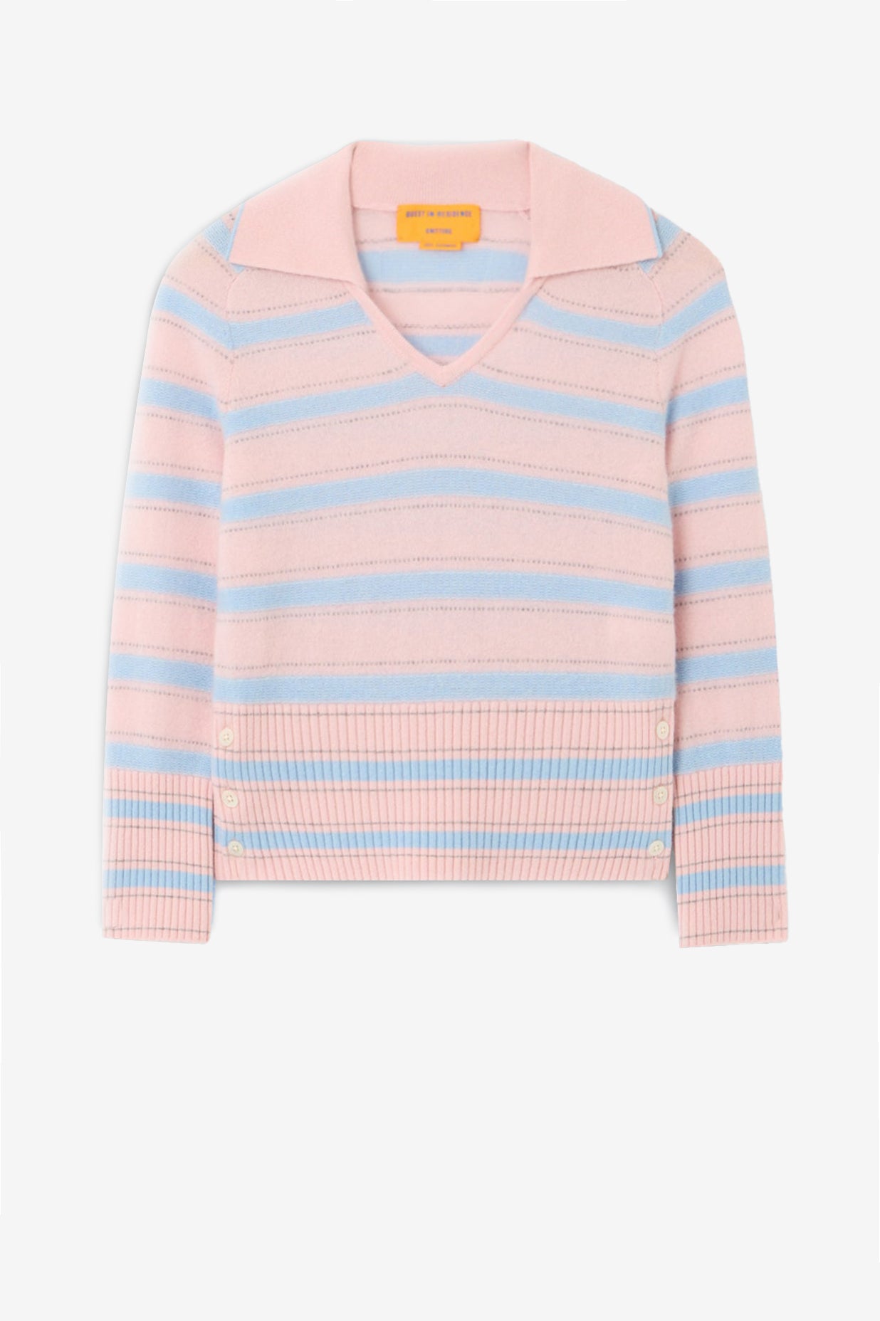 Port Polo Sweater in Powder PinkGuest in Residence - Anita Hass