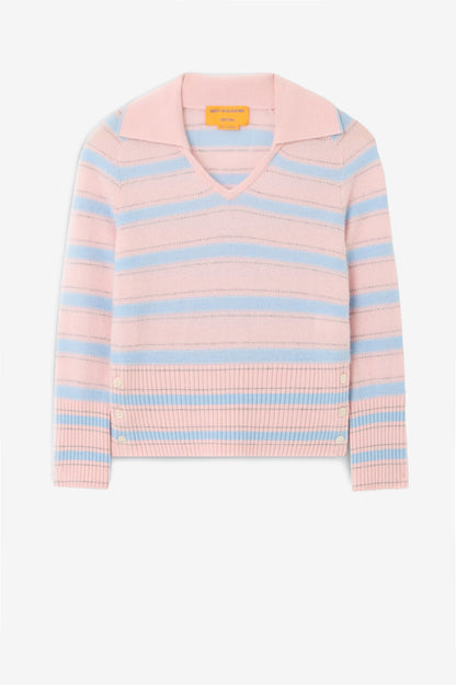 Port Polo Sweater in Powder PinkGuest in Residence - Anita Hass