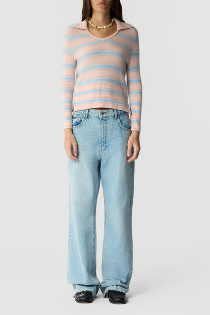 Port Polo Sweater in Powder PinkGuest in Residence - Anita Hass