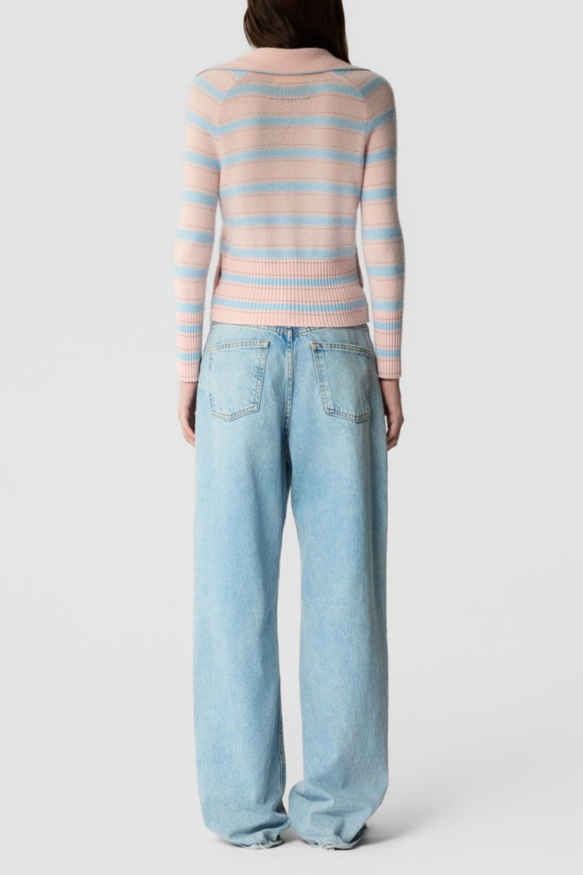 Port Polo Sweater in Powder PinkGuest in Residence - Anita Hass