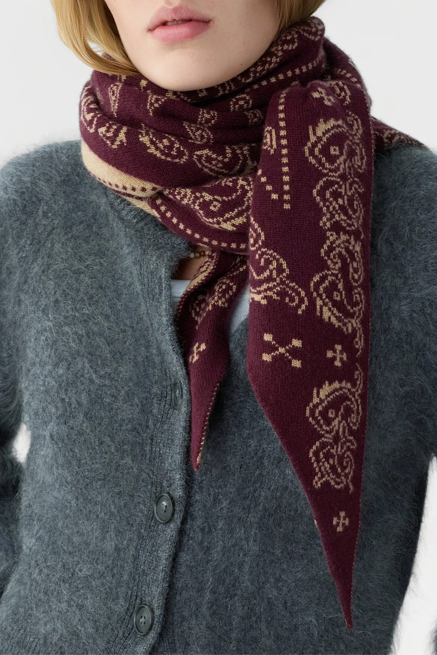 "The Wild Rag" Scarf in Fig/Camel