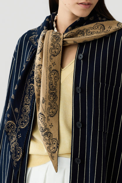 Schal The Wild Rag in Navy/Camel Guest in Residence