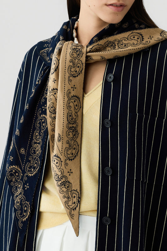 Schal The Wild Rag in Navy/Camel Guest in Residence