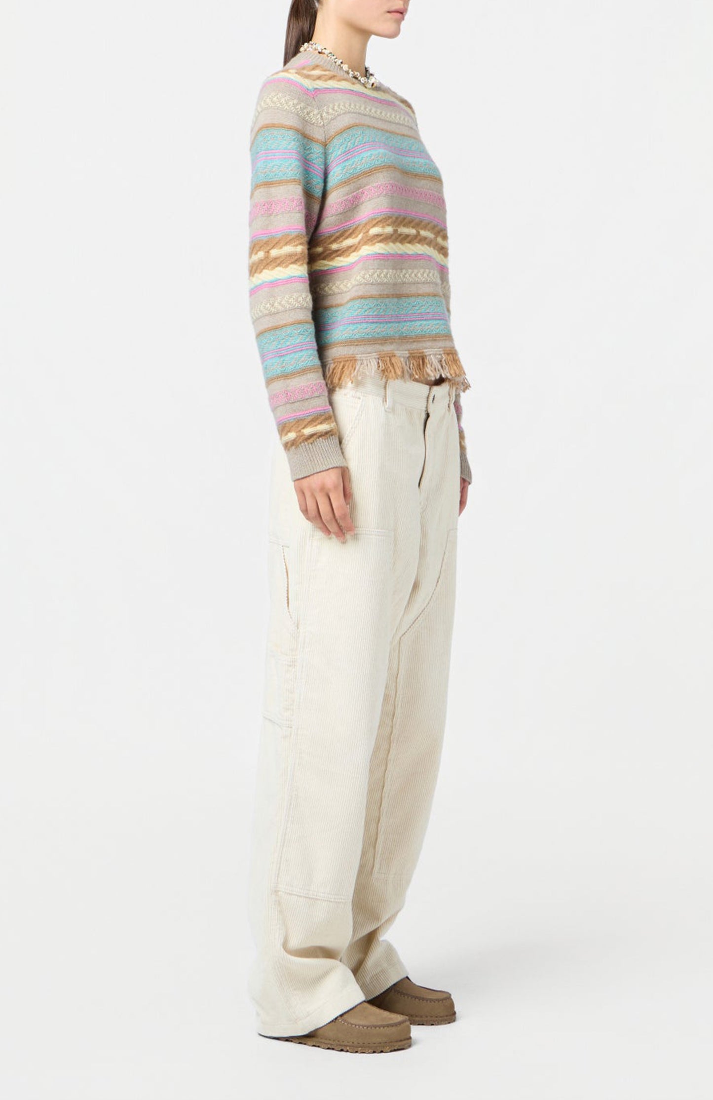 Pullover Western Stripe in Taupe ComboGuest in Residence - Anita Hass