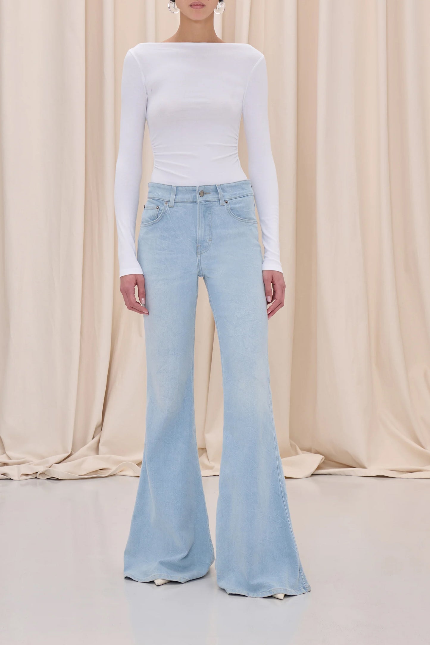 Jeans Farrah in Ice Blue Haikure