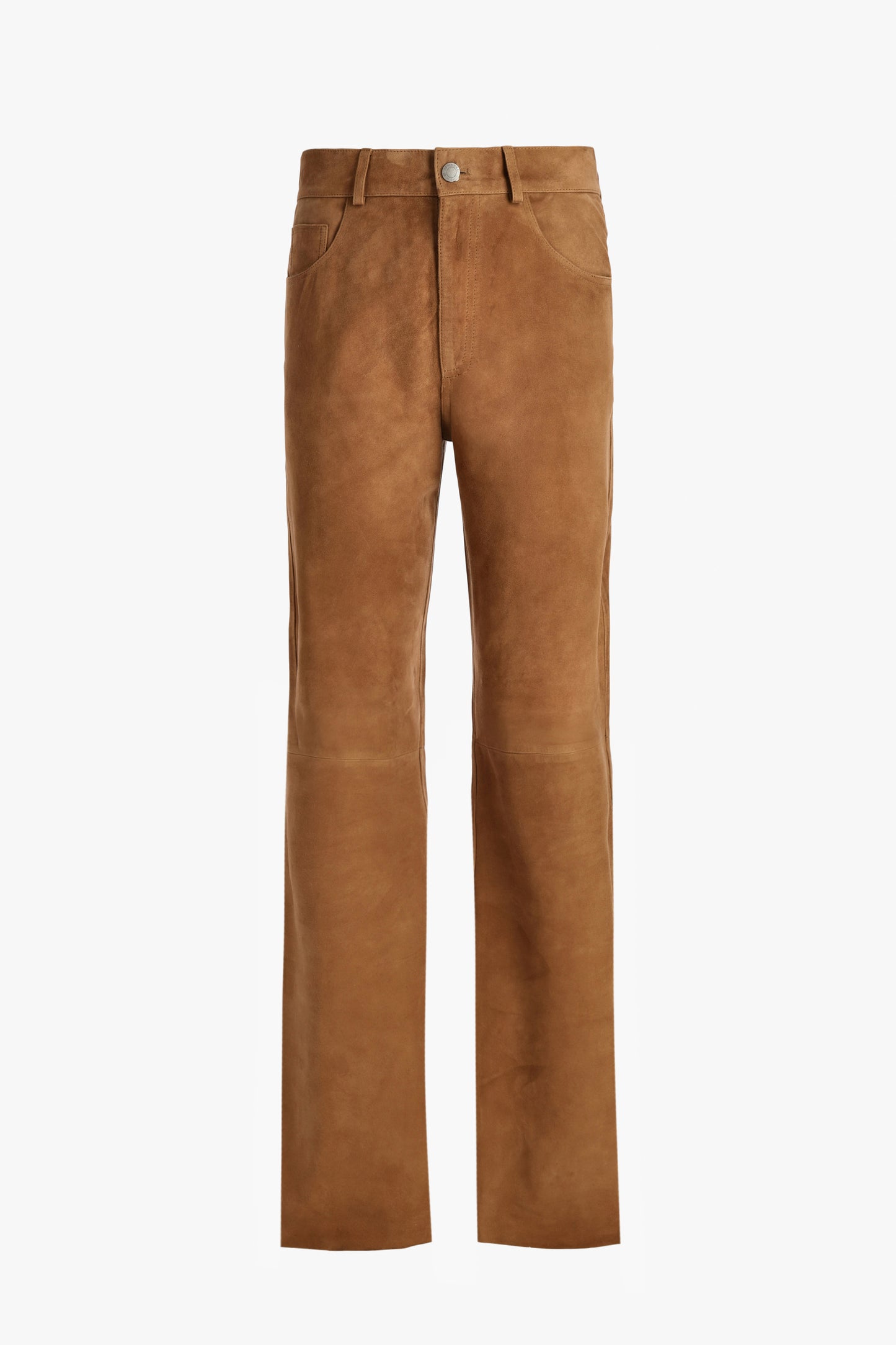 Korean Leather Pants in Chocolate Suede Haikure - Anita Hass