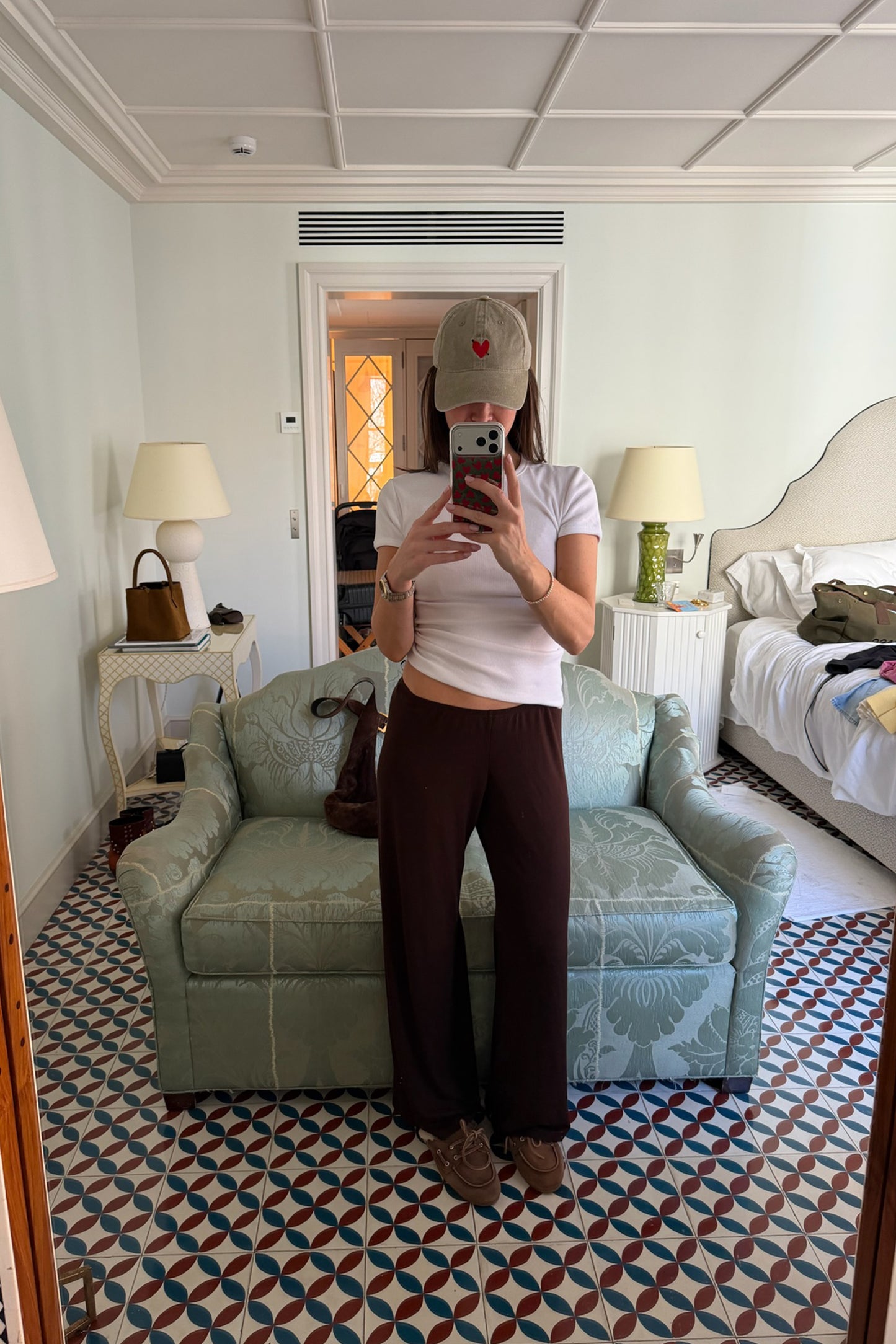 Cap Heart in Washed Olive