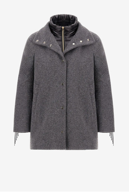 Fringes Jacket in Ferro Grey by Herno