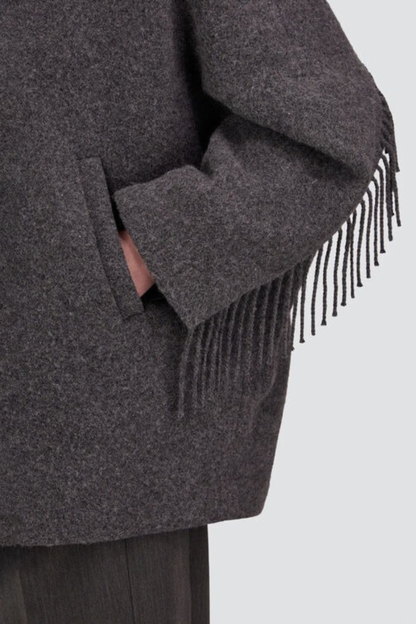 Fringes Jacket in Ferro Grey by Herno