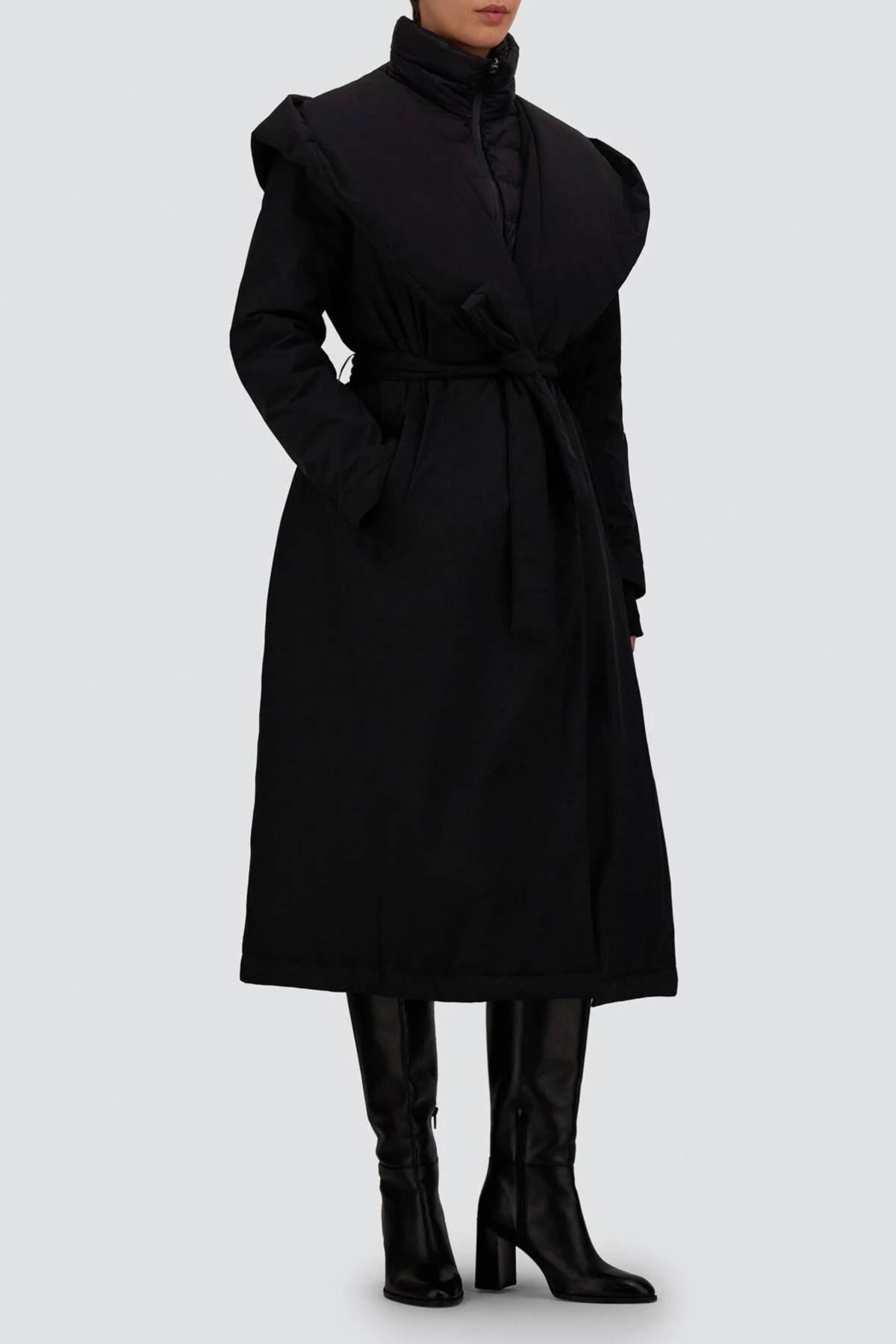 Mantel Two Layer in Schwarz Herno