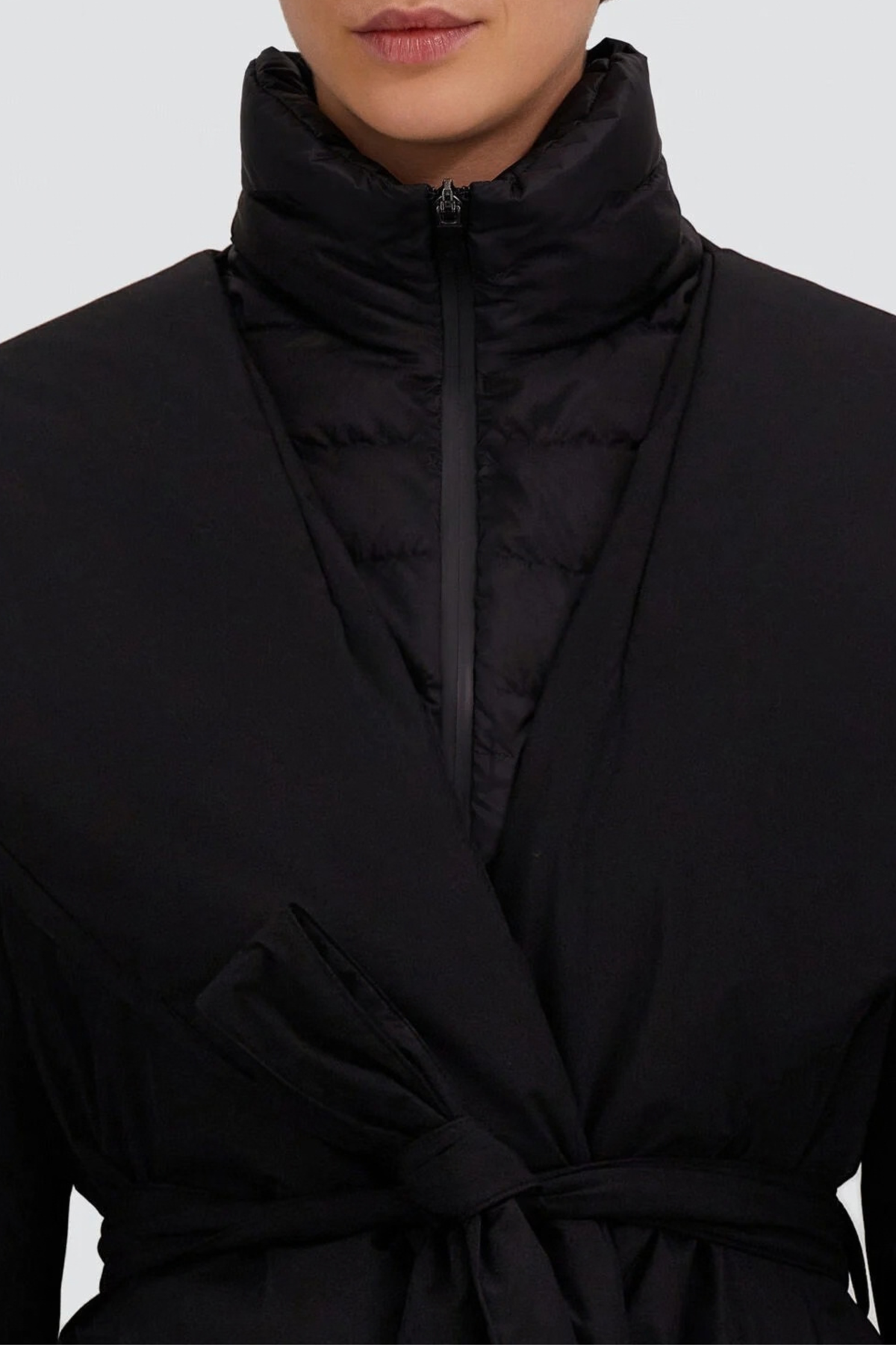 Mantel Two Layer in Schwarz Herno