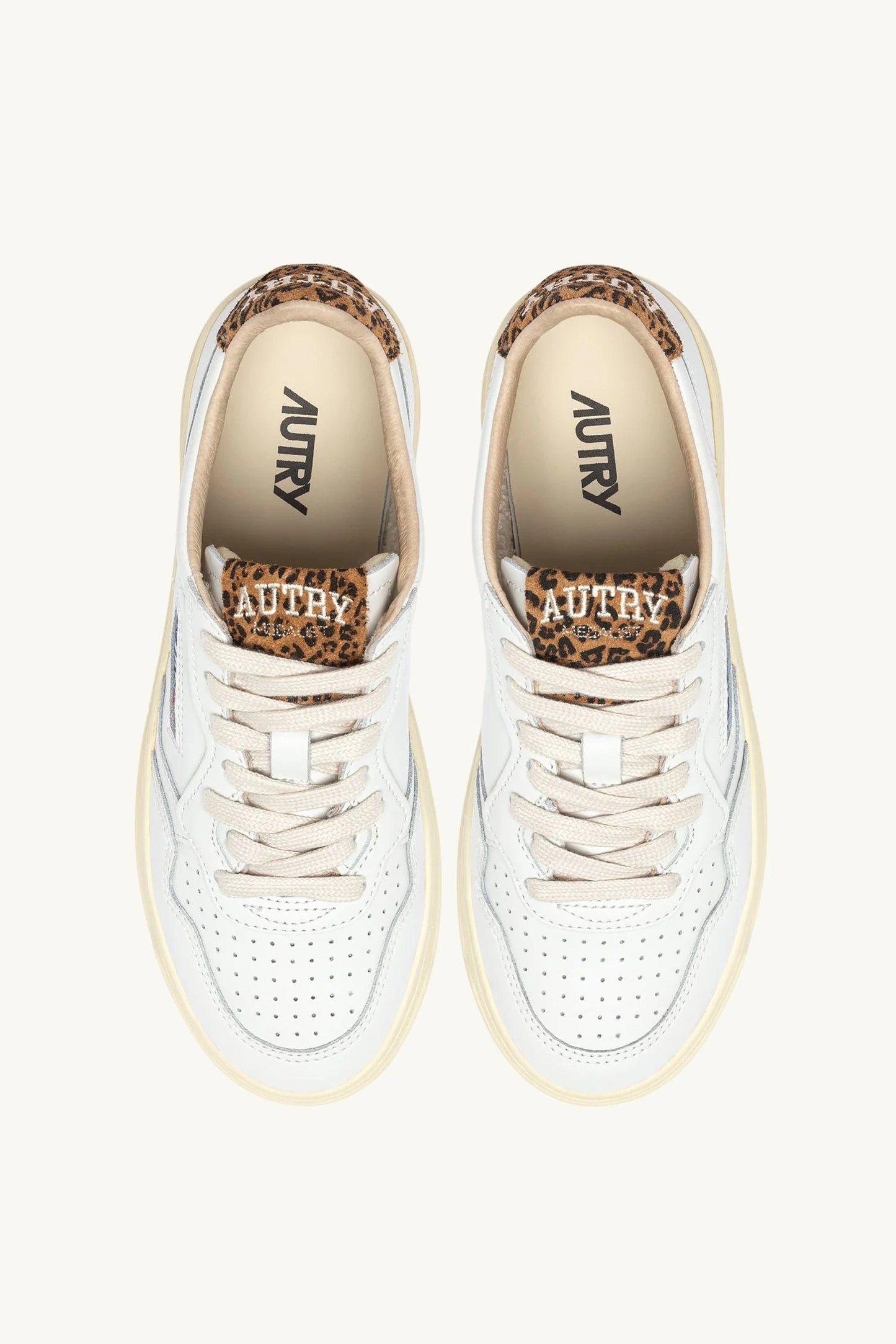 Medalist Sneakers in White/Leopard