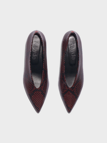 Kitten Heel Clara in Snake Port Aeyde