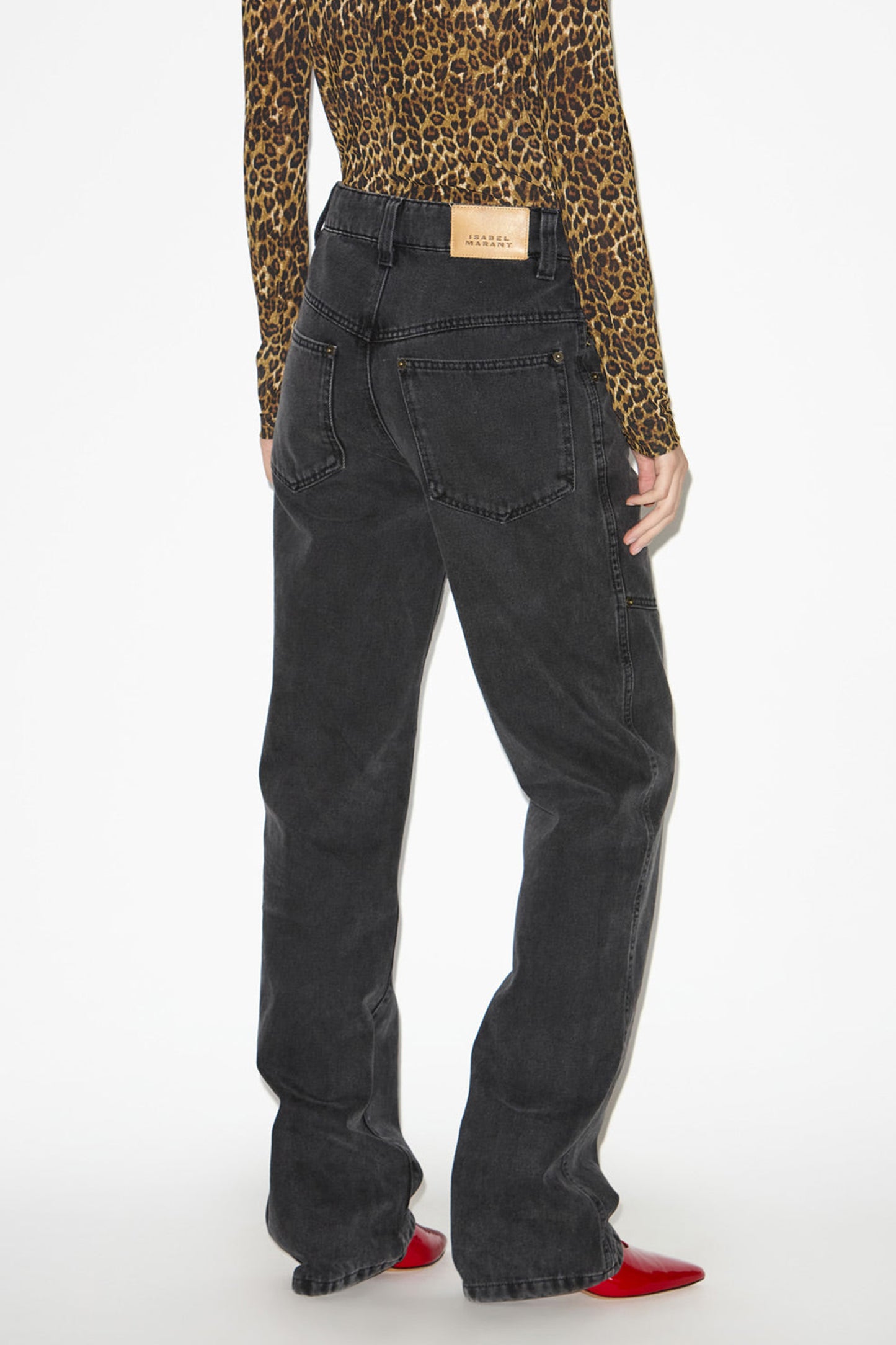 Pantalon brinley en noir fané