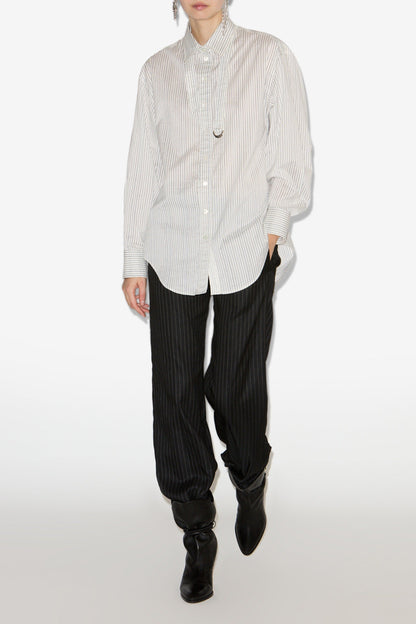 Bluse Aurora in Weiß/Schwarz Isabel Marant