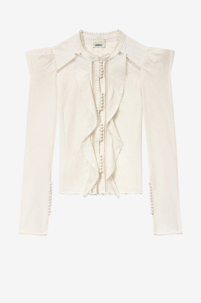 Calina Blouse in Ivory by Isabel Marant - Anita Hass