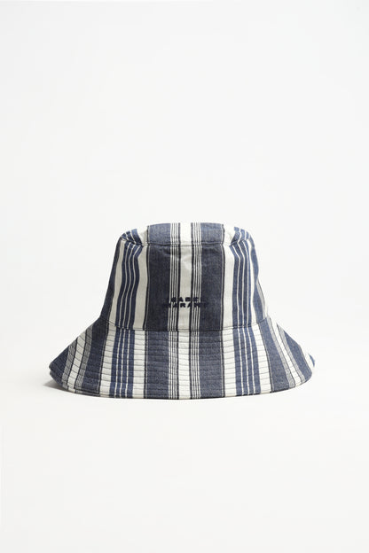 Shaelyn Hat in Denim Blue/Ecru by Isabel Marant - Anita Hass
