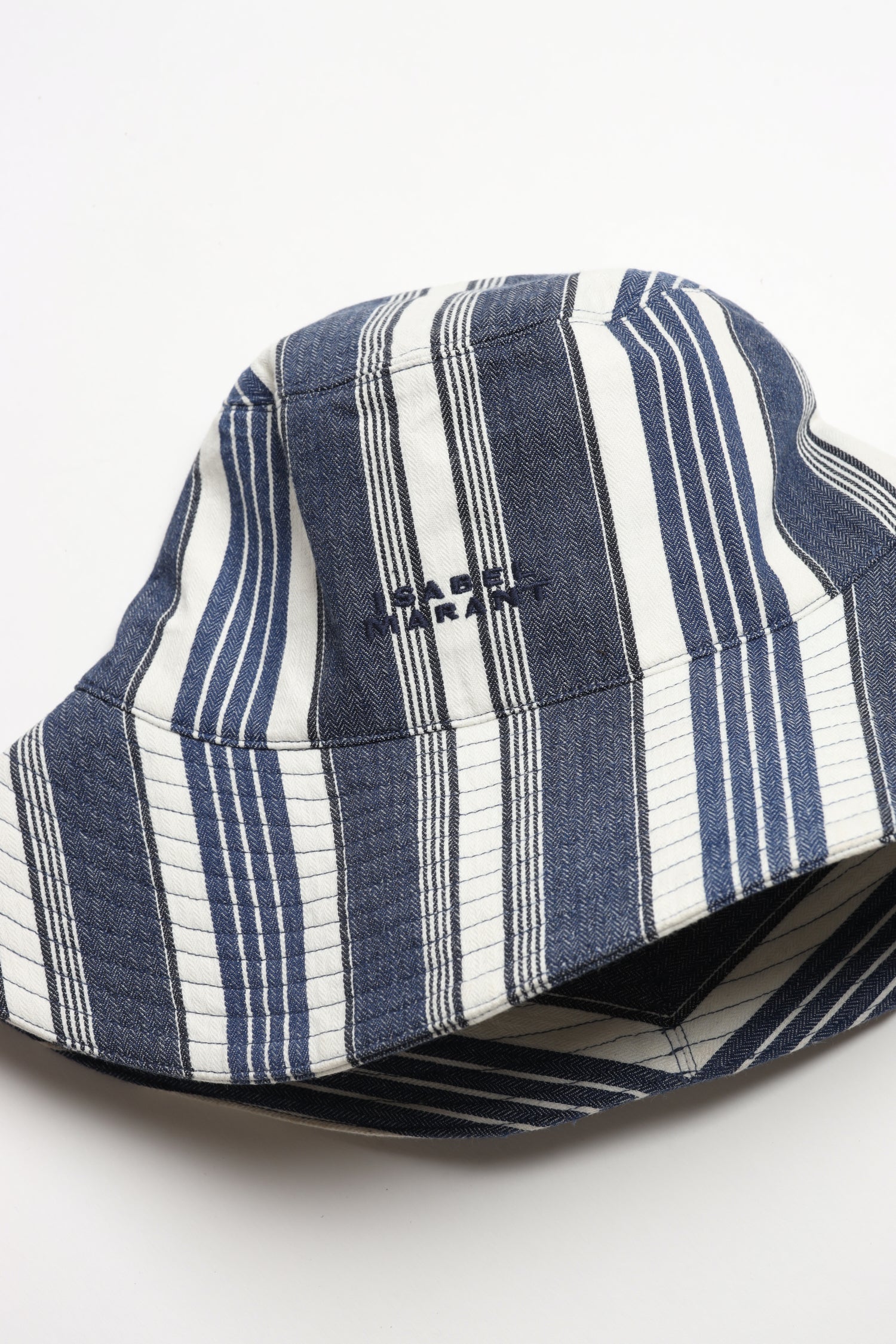 Shaelyn Hat in Denim Blue/Ecru by Isabel Marant - Anita Hass