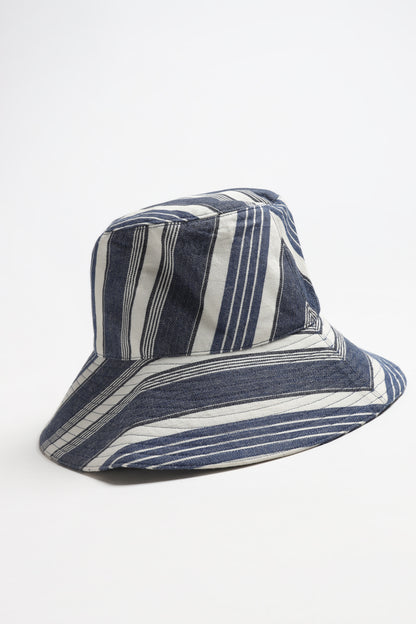Shaelyn Hat in Denim Blue/Ecru by Isabel Marant - Anita Hass