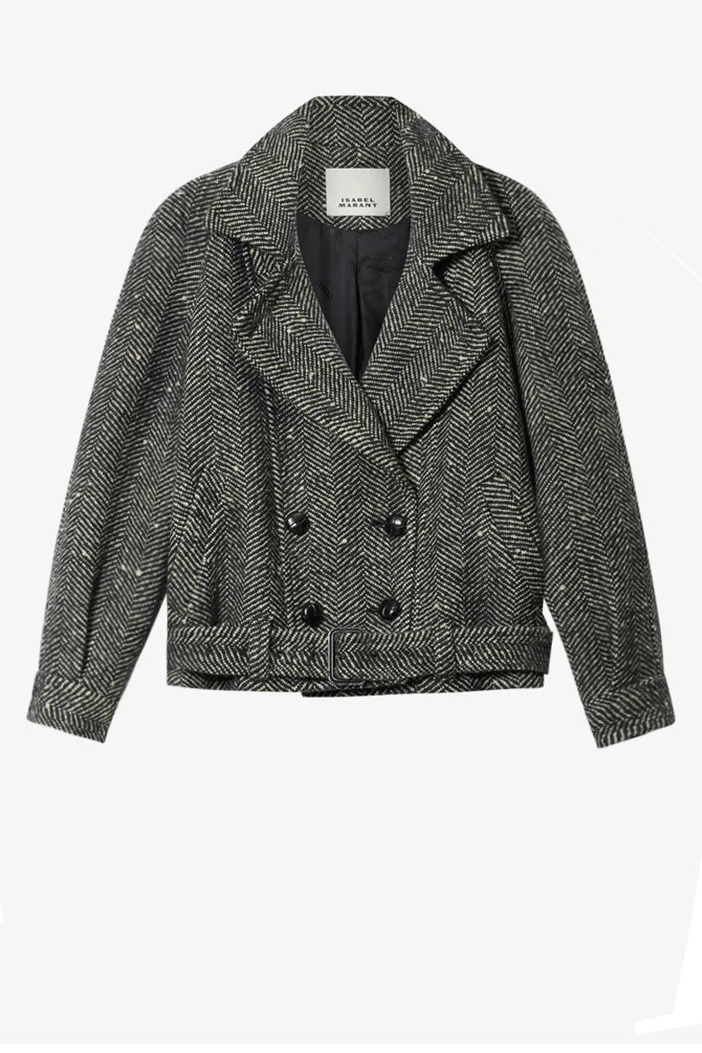 Jacke Elvane in Ecru/Schwarz Isabel Marant