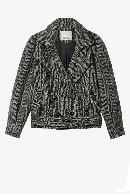 Jacke Elvane in Ecru/Schwarz Isabel Marant