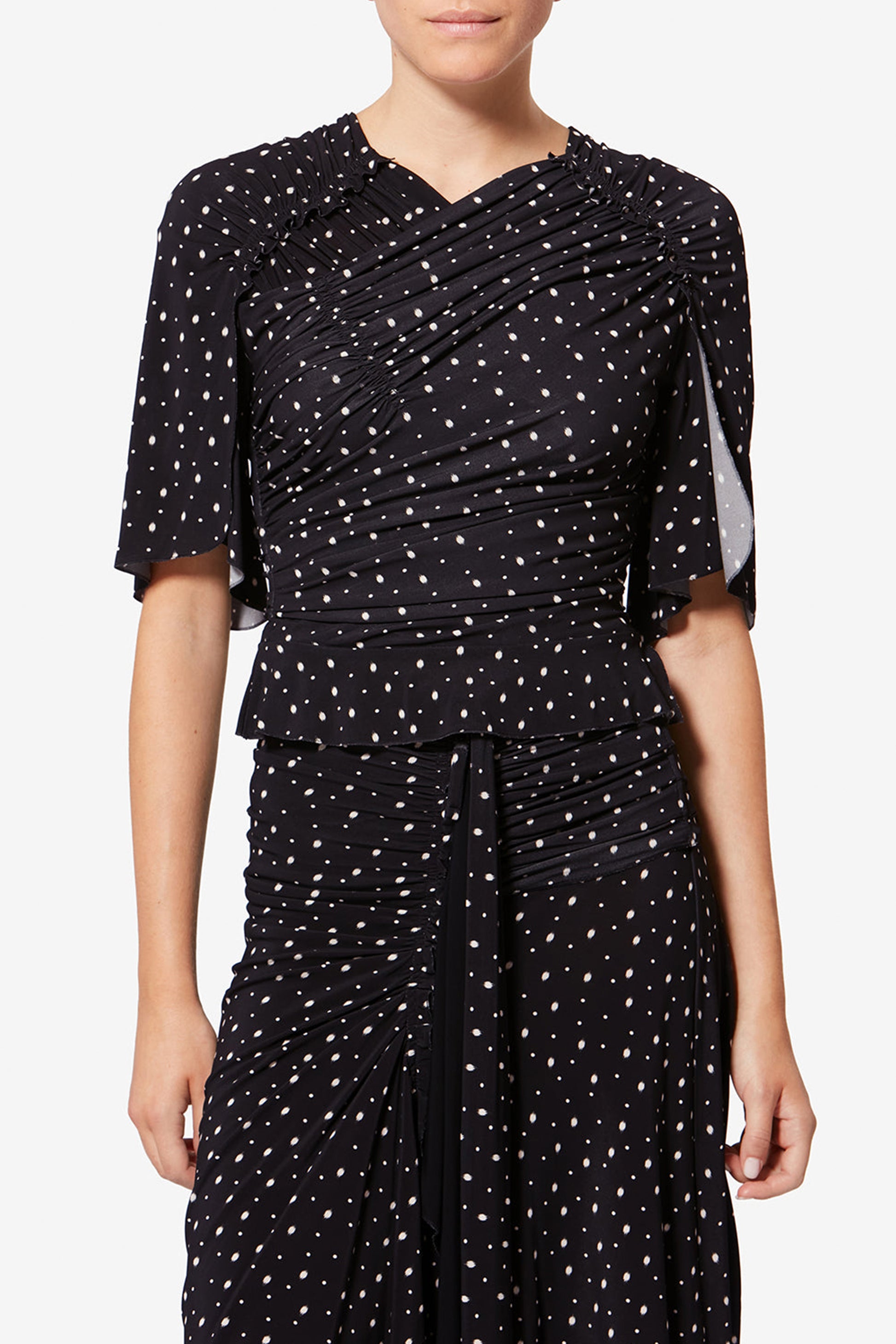 Isabel Marant 品牌 Garla 系列黑色/米色 T 恤——Anita Hass