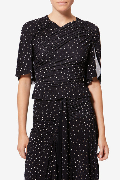 Isabel Marant 品牌 Garla 系列黑色/米色 T 恤——Anita Hass