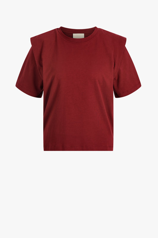 Camiseta Zelitos en burdeos oscuro