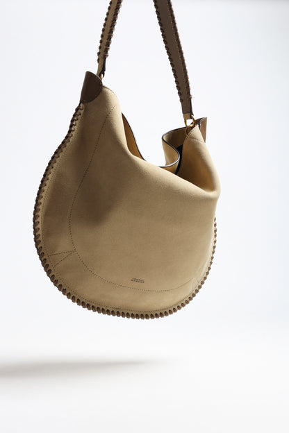 Oskan Hobo Soft Suede Bag in Sand by Isabel Marant - Anita Hass