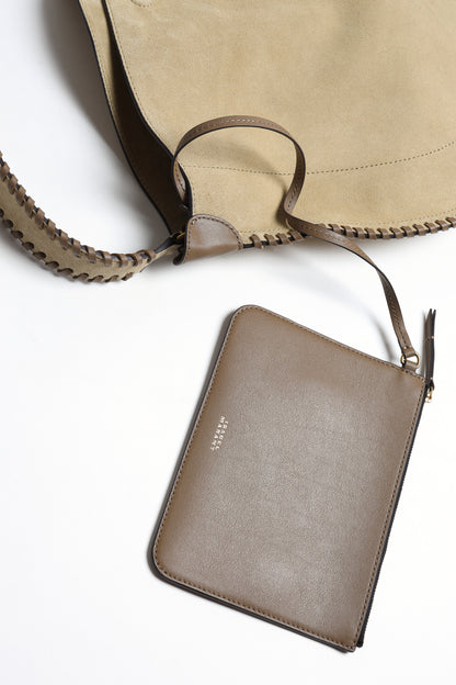 Oskan Hobo Soft Suede Bag in Sand by Isabel Marant - Anita Hass