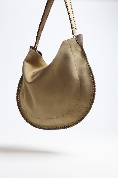 Oskan Hobo Soft Suede Bag in Sand by Isabel Marant - Anita Hass