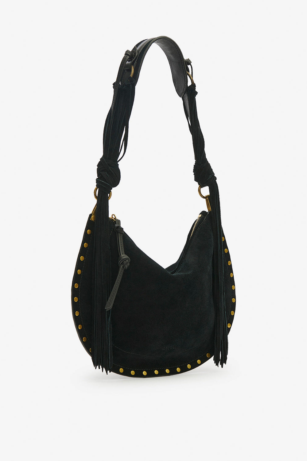 Borsa Oskan Soft Zip in pelle scamosciata nera Isabel Marant - Anita Hass