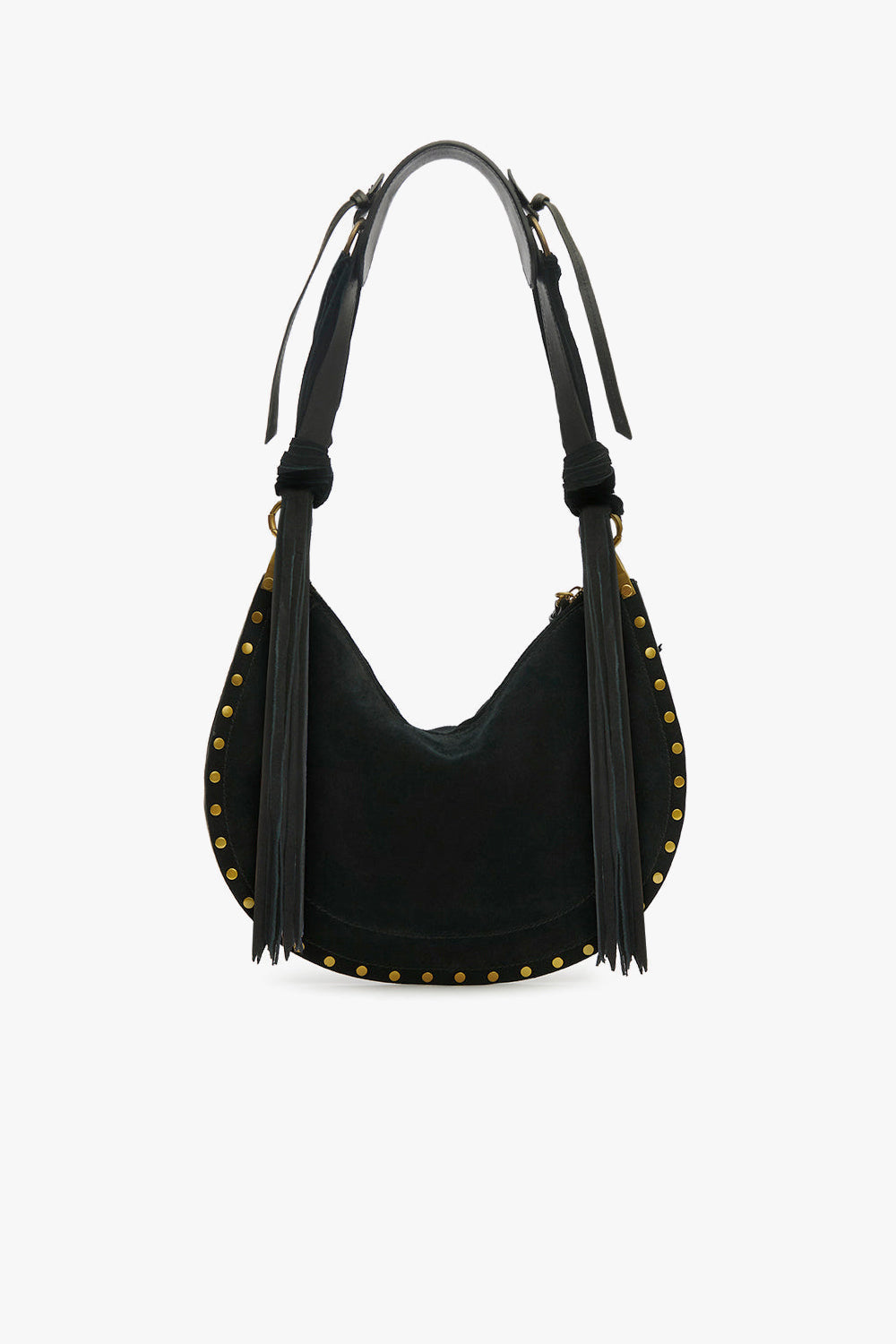 Borsa Oskan Soft Zip in pelle scamosciata nera Isabel Marant - Anita Hass